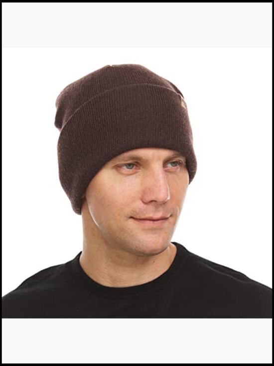 100% Merino Wool Midweight Everyday Knit Cuff Beanie Warm Winter Hat